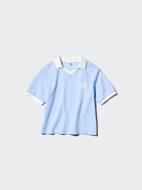 GIRLS AIRism Cotton Cropped Polo Shirt