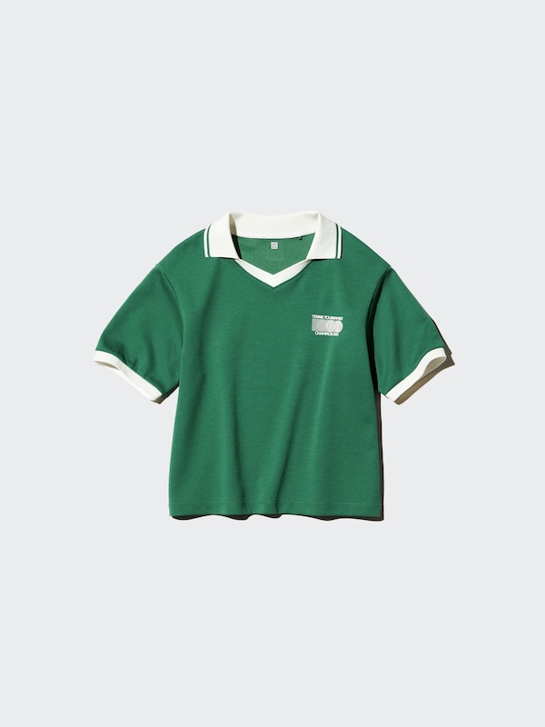 GIRLS AIRism Cotton Cropped Polo Shirt
