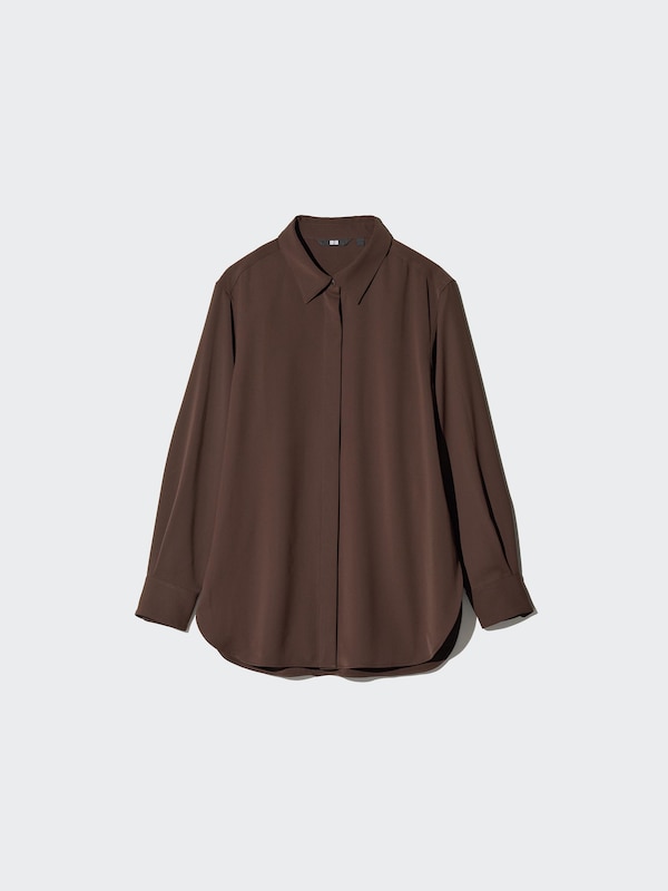 Drape Long Shirt Long Sleeve