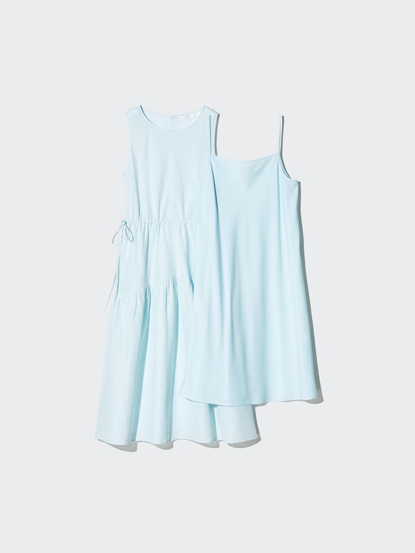 Linen Blend Tiered Dress Sleeveless