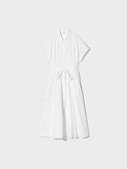 Đầm Kiểu Sơ Mi Vải Sọc Nhăn