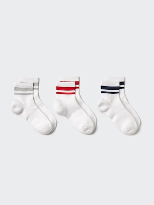 Regular Socks 3 Pairs Pile Line