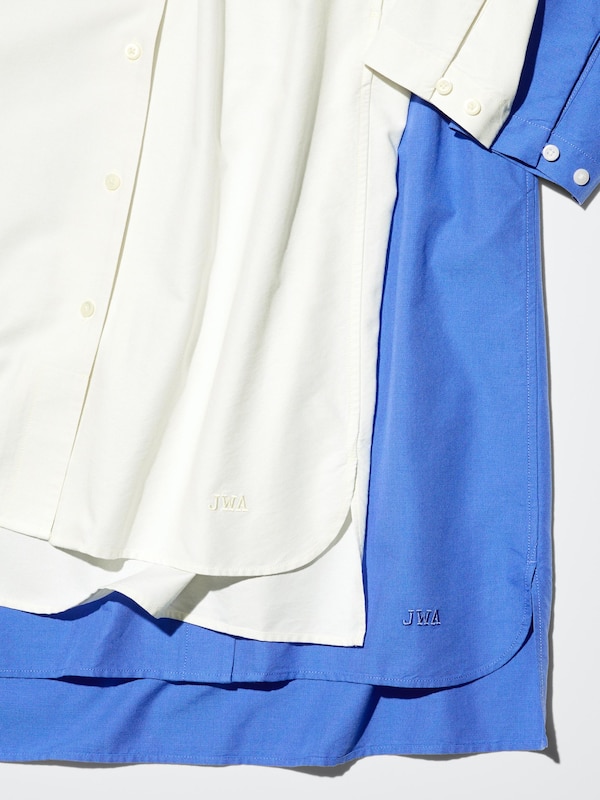 Open Collar Oxford Shirt Dress