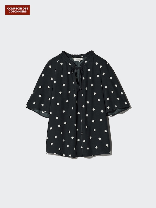 レーヨンプリントブラウス