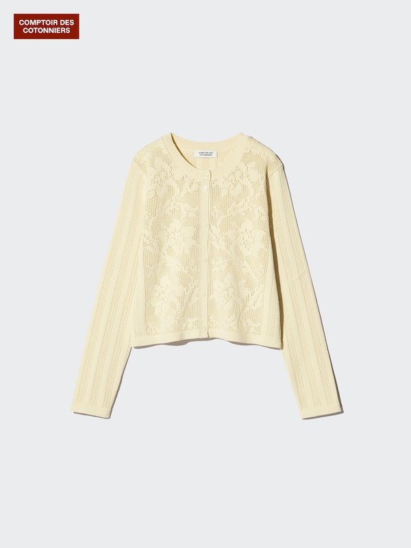 コットンクロシェカーディガン