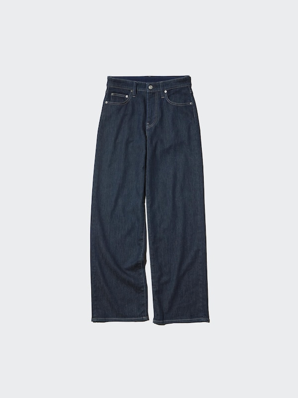EZY ワイドストレート ジーンズ/丈��長め