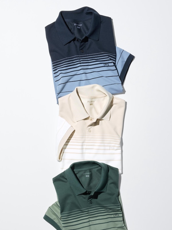 Dry Pique Striped Polo Shirt