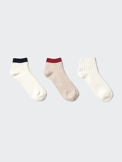Short Socks 3 Pack Ribbed