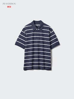 Dry Pique Striped Polo Shirt | Wide