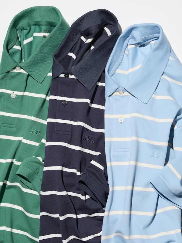 Dry Pique Striped Polo Shirt