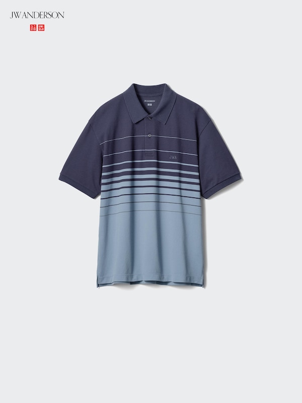 Dry Pique Striped Polo Shirt