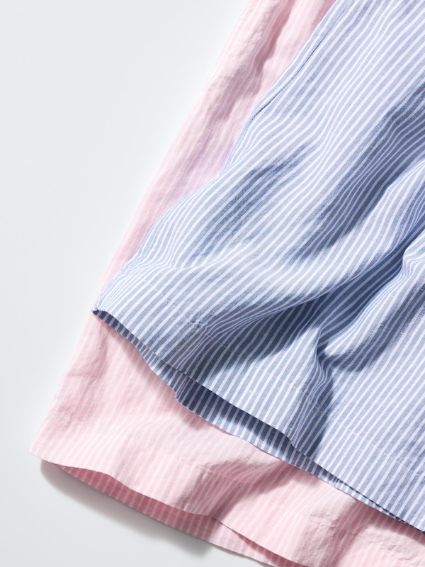 Linen Blend Easy Shorts | Stripe