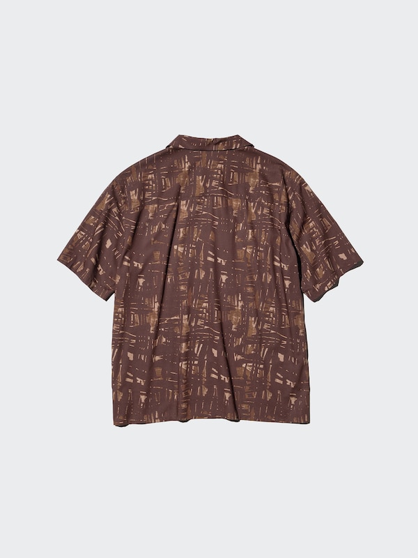 Open Collar Shirt Short Sleeve