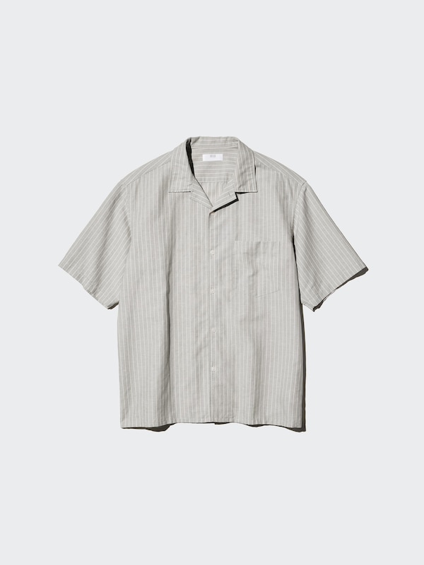 Cotton Linen Shirt Short Sleeve