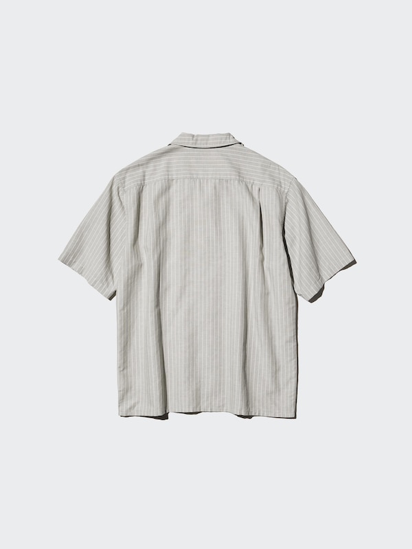 Cotton Linen Shirt Short Sleeve
