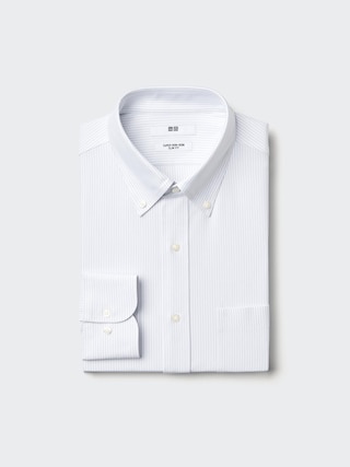 スーパーノンアイロンジャージースリムシャツ/ボタンダウン/ストライプ