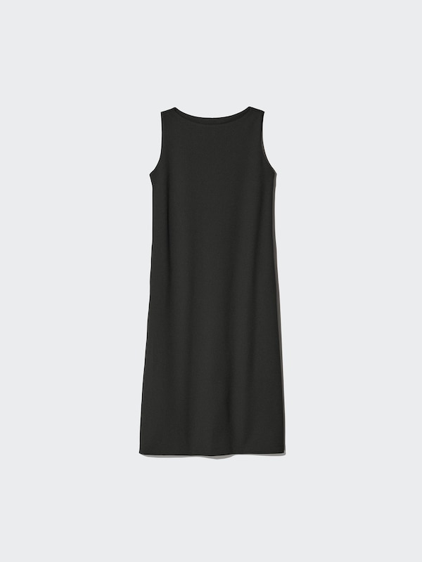 クレープジャージー ワンピース ノースリーブ/丈短め