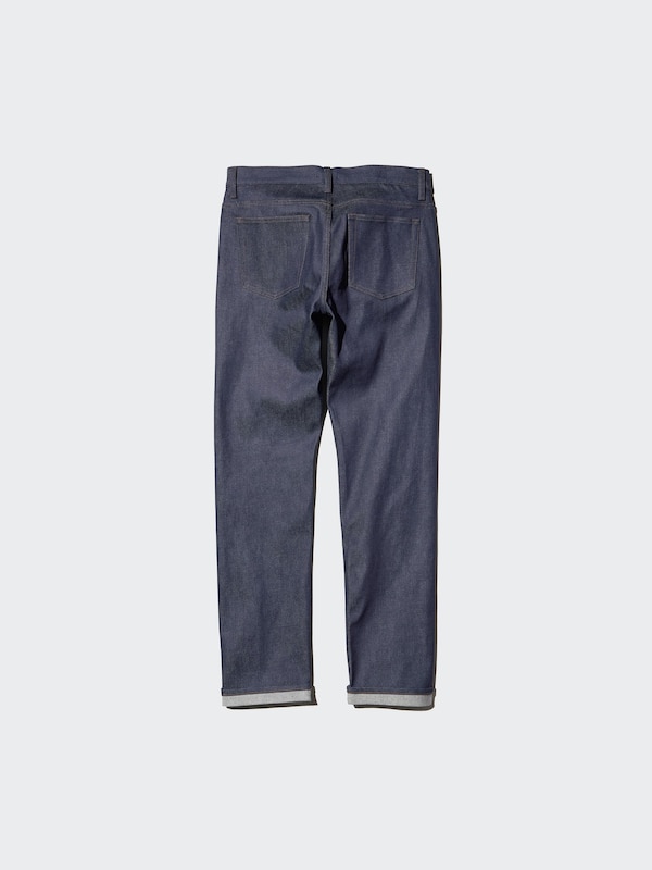 スリムストレートジーンズ/セルビッジ/丈長め