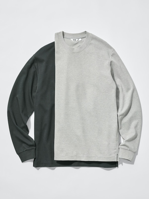 AIRism Cotton Long Sleeve Striped T-Shirt