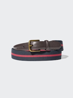 Leather Combination Stripe Belt