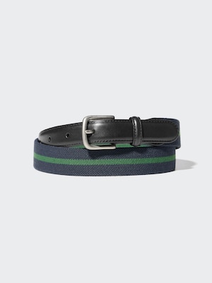 Leather Combination Stripe Belt