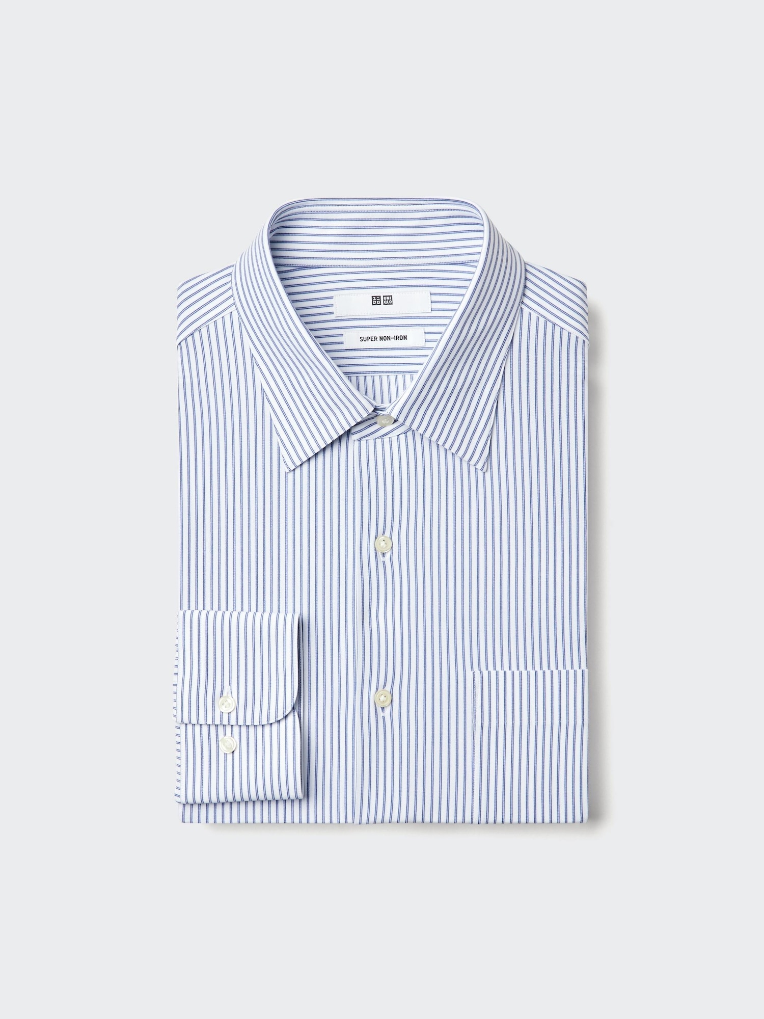 Эластичная рубашка Super Non-Iron (класс. воротник) в полоску A