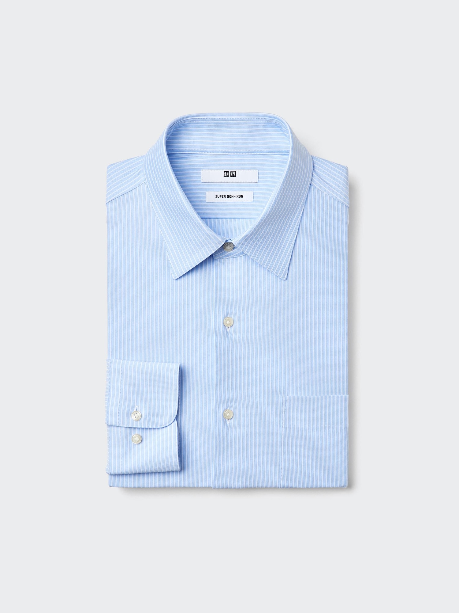 Эластичная рубашка Super Non-Iron (класс. воротник) в полоску B