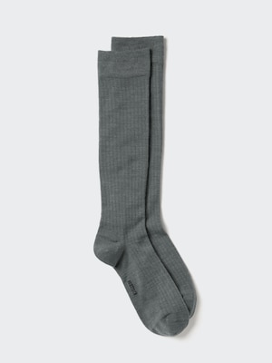 HEATTECH Wide Ribbed Knee High Socks