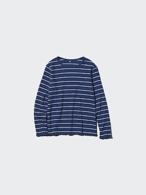 GIRLS リブクルーネックTシャツ