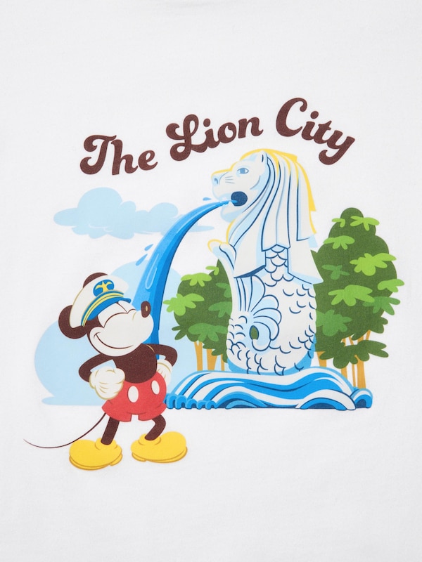 Mickey Mouse in Singapore UT (Short Sleeve Graphic T-Shirt)