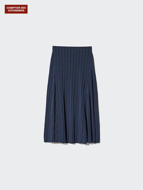 プリーツニットロングスカート