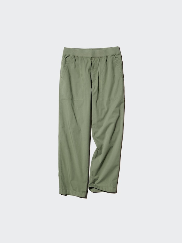 Stretch Waist Ribbed Easy Pants