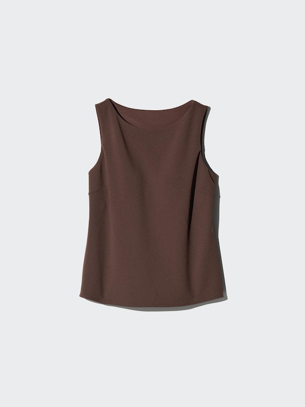 クレープジャージーボートネックブラトップ