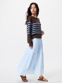 Chân Váy Maxi Xếp Tầng