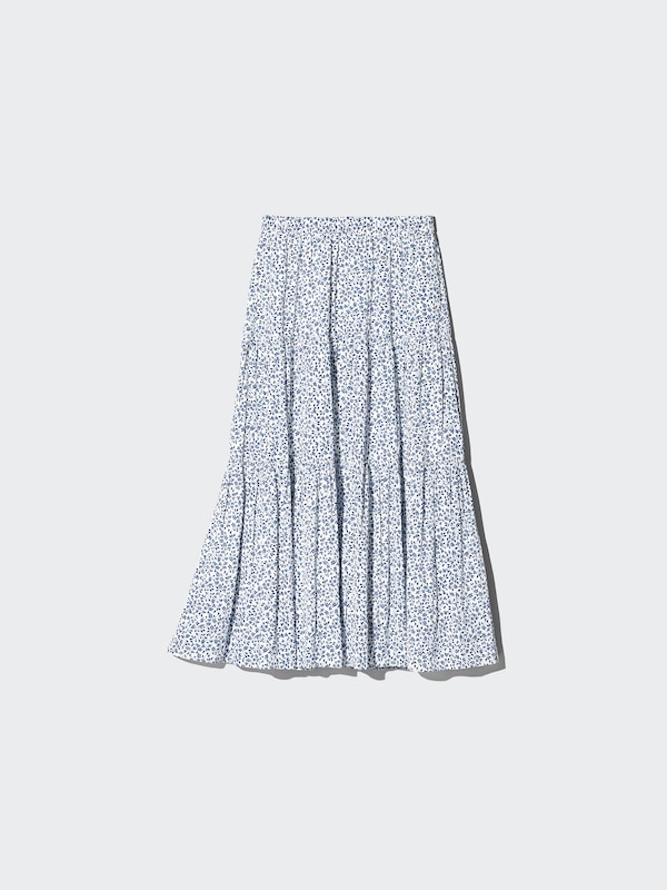 Chân Váy Maxi Xếp Tầng | Họa Tiết