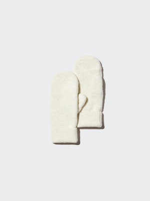HEATTECH Lined Mittens Souffle Yarn