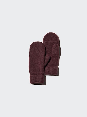 HEATTECH Lined Mittens Souffle Yarn