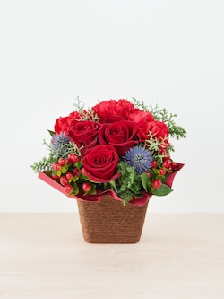 季節のアレンジメント（レッド）