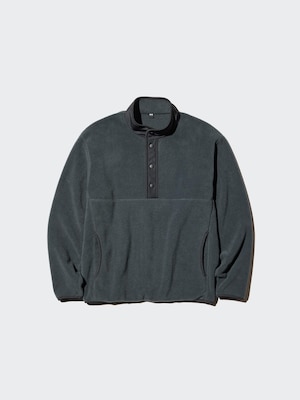 Fleece Button-Up Pullover