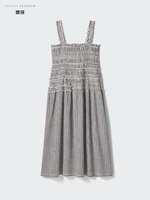 uniqlo cotton embroidery shirring sleeveless dress Women's Cotton Embroidery Shirring Sleeveless Dress