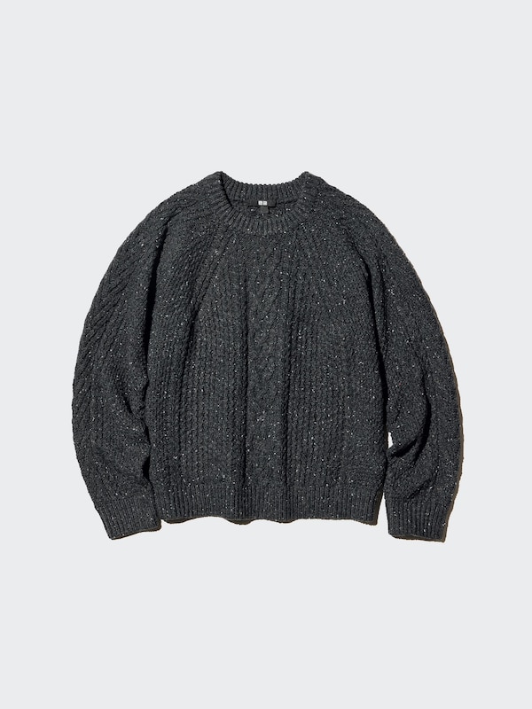 Low Gauge Cable Crew Neck Sweater