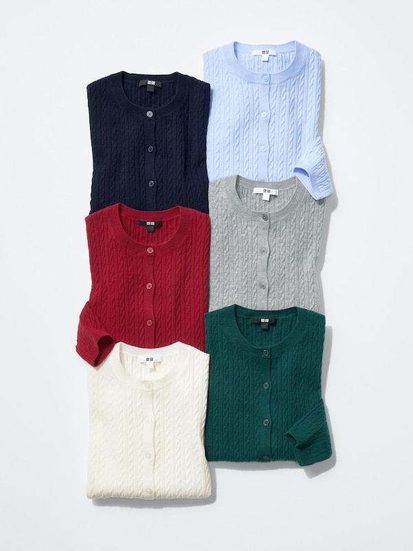 Áo Cardigan Mini Len Vặn Thừng