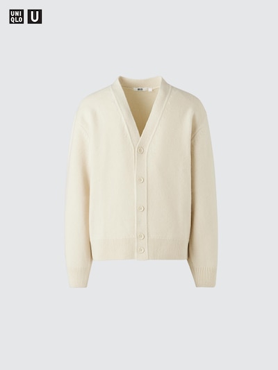 小羊毛V領開襟外套(長袖)(Uniqlo U)