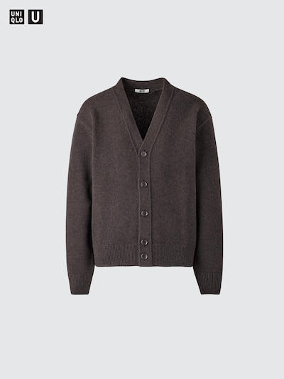 小羊毛V領開襟外套(長袖)(Uniqlo U)