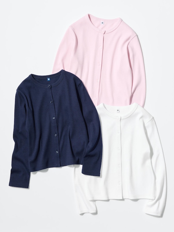 GIRLS ソフトリブカーディガン