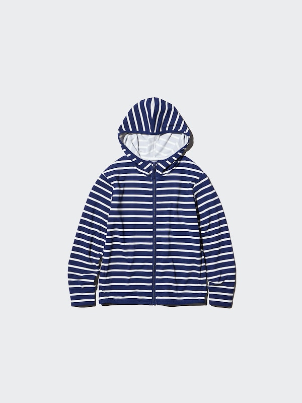 KIDS AIRism Jaket Hoodie Ritsleting Proteksi Sinar UV