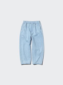 Light Weight Denim Barrel Ankle Pants