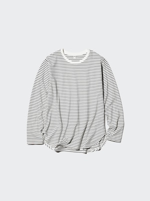 Soft Cotton Round Hem T-Shirt Long Sleeve