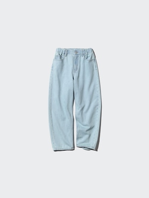 KIDS Barrel Leg Jeans Zip-Fly Denim
