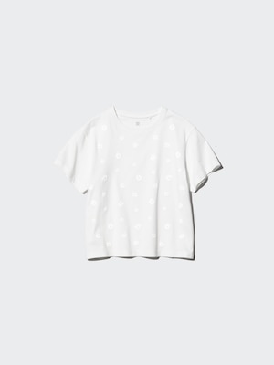 GIRLS AIRism Katun T-Shirt Boxy